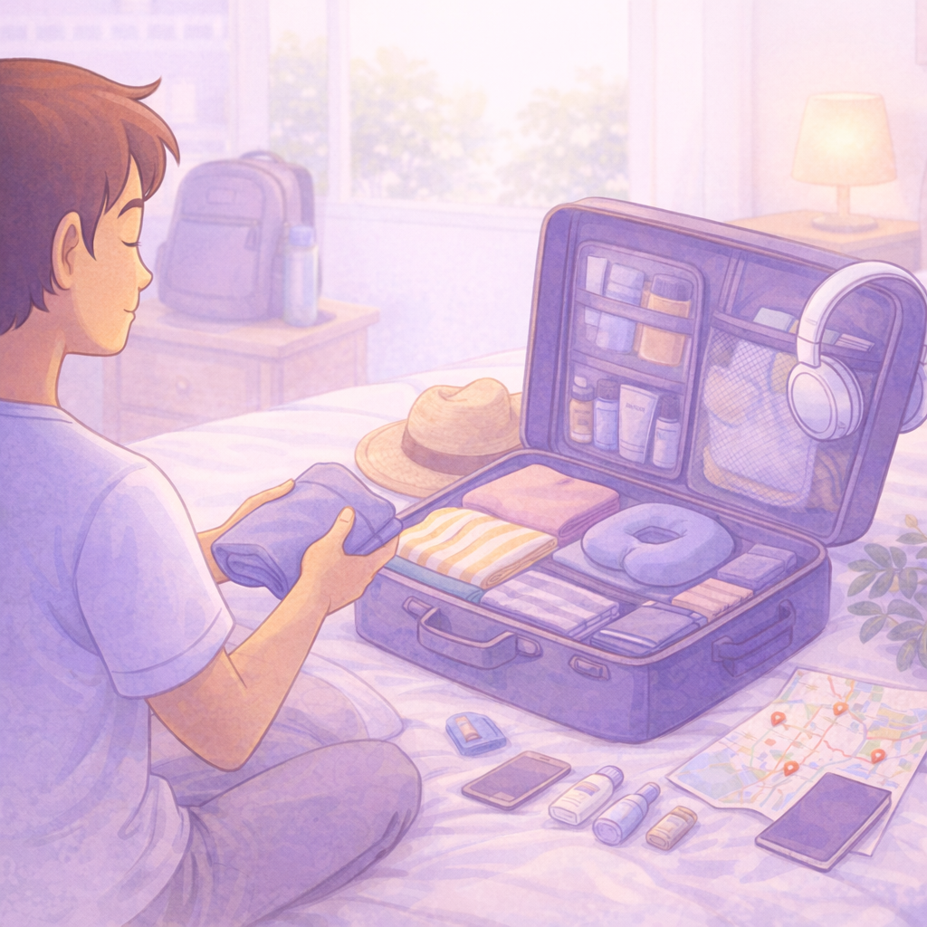 Before you go: planning and packing illustration